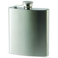 8 Oz. Brushed Finish Stainless Steel Rimless Flask